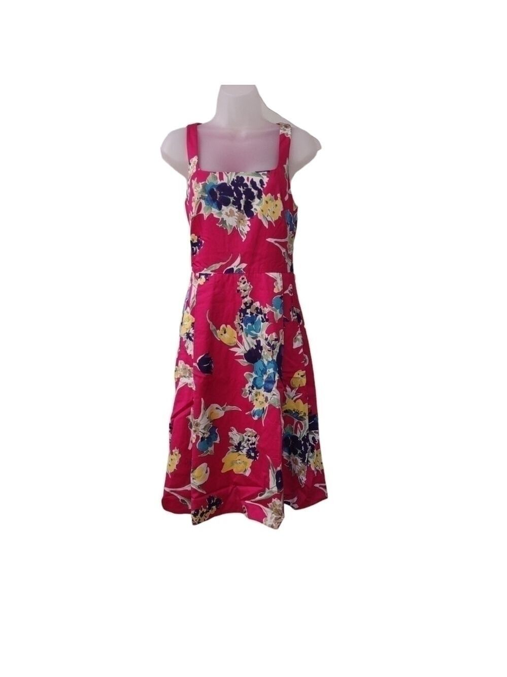 Lauren Ralph Lauren Pink Multicolor Floral Cocktail Dress Size 4 - Picture 3 of 5